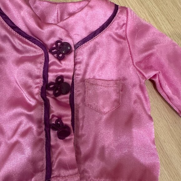 American Girl Doll Rebecca Purple Satin Pajamas - Picture 2 of 4